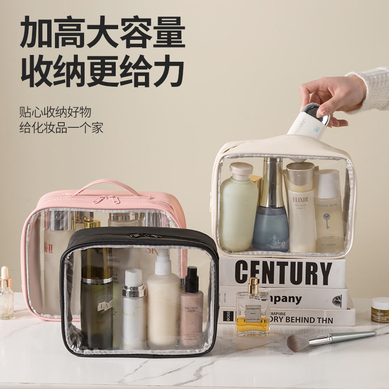 Women's PVC Waterproof Cosmetic Bag Large Capacity Travel