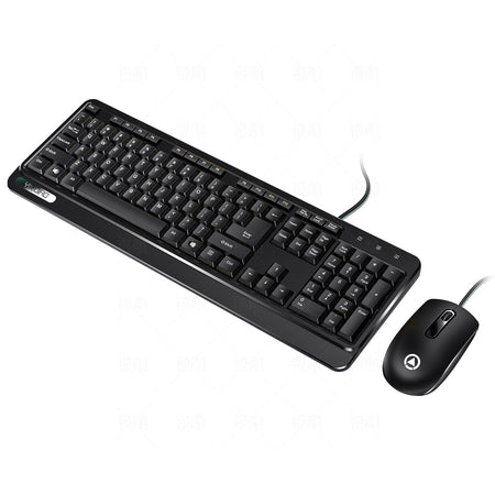 Silver Carving V1 Wired Keyboard Mouse Set Office Computer Accessory in White