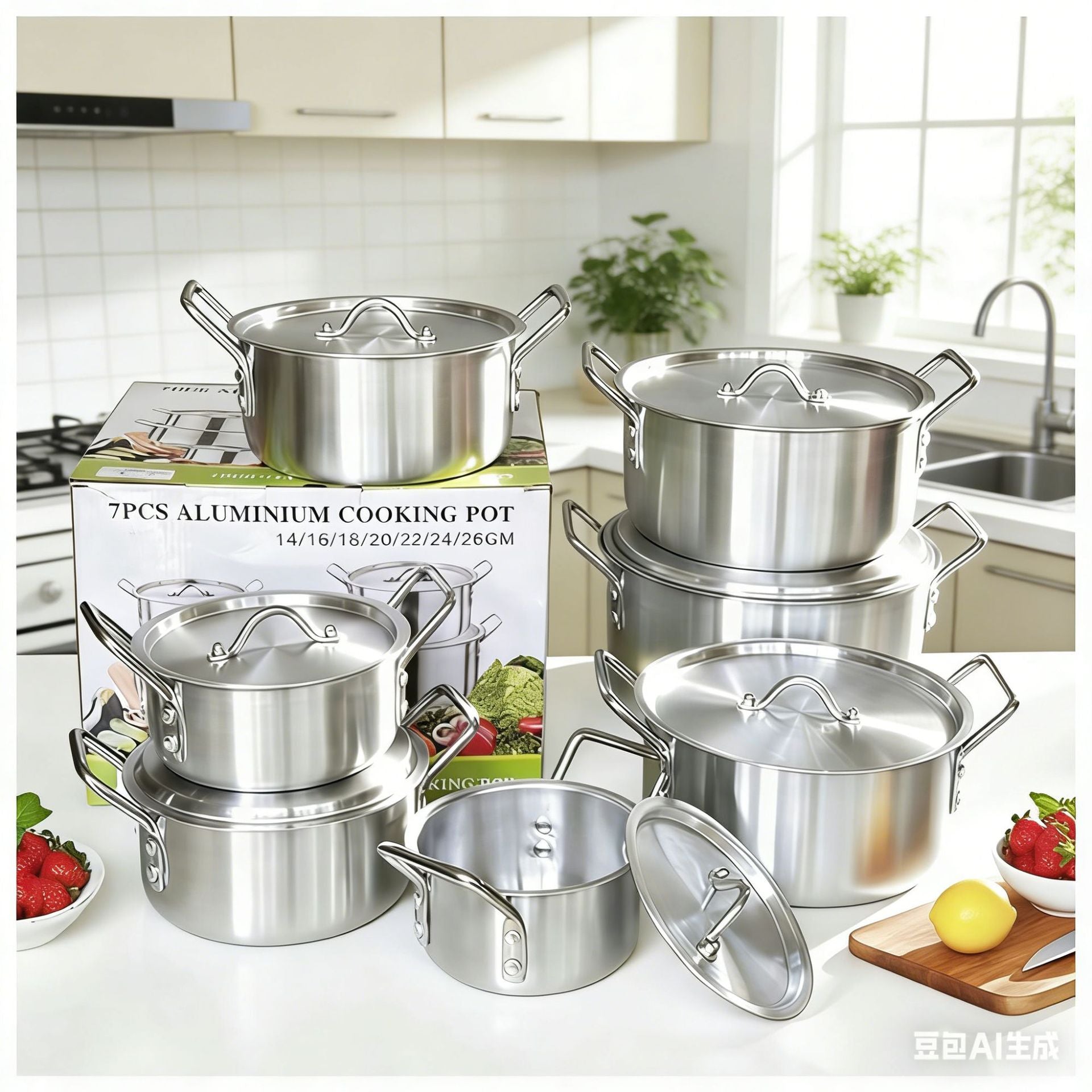 10- Professional Sandblasted Aluminum Cookware Set