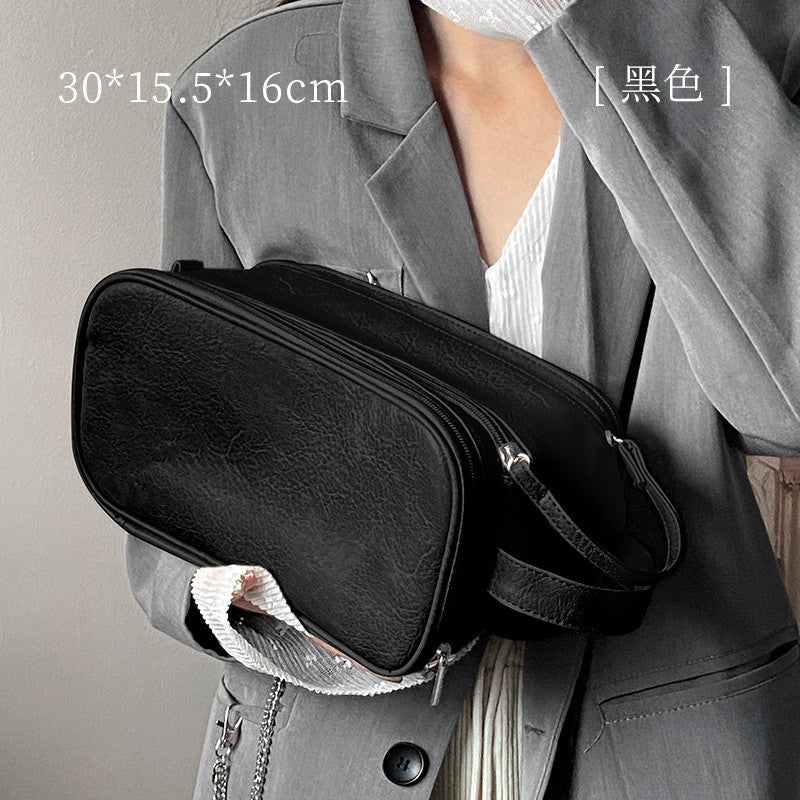 Large Capacity Cosmetic Bag Travel Toiletry and Brush Organizer