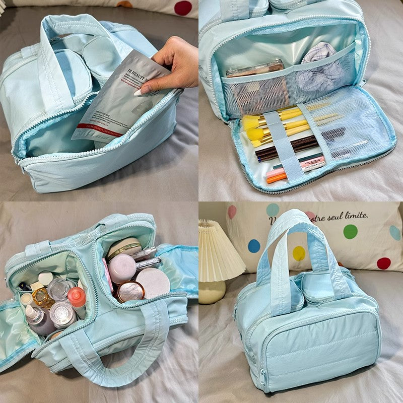 Women's Multi-Layer Cosmetic Bag Portable Travel Storage