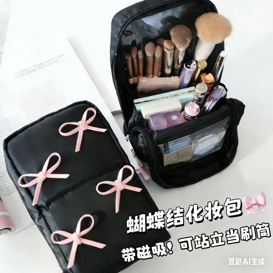 Women's Stand-Up Cosmetic Bag Large Capacity Travel Organizer