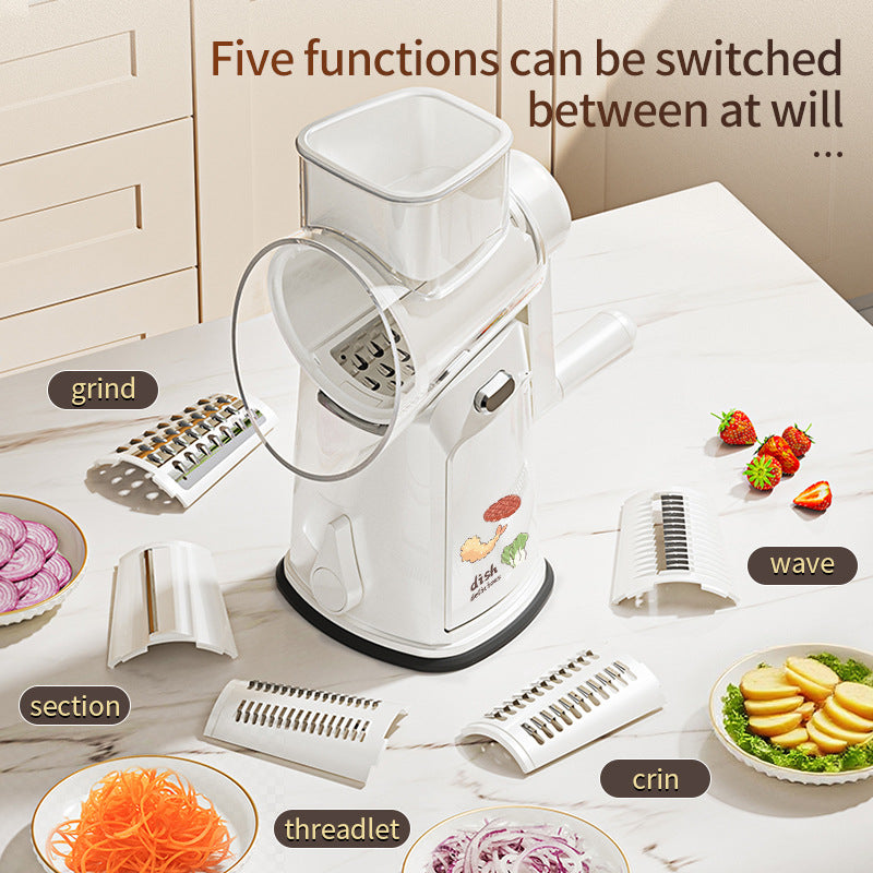 Green Multi-Functional Manual Roller Vegetable Chopper and Slicer