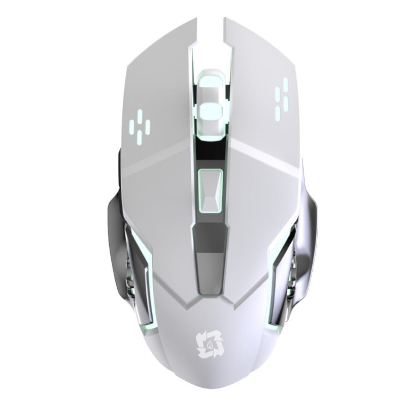 Bluetooth Wireless Rechargeable Silent Mouse for Laptop and Gaming in Silver