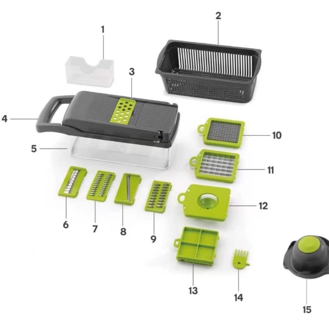 16 in Multi-Functional Kitchen Vegetable Cutter and Chopper