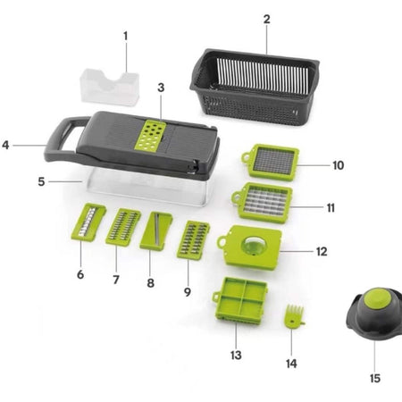 16 in Multi-Functional Kitchen Vegetable Cutter and Chopper