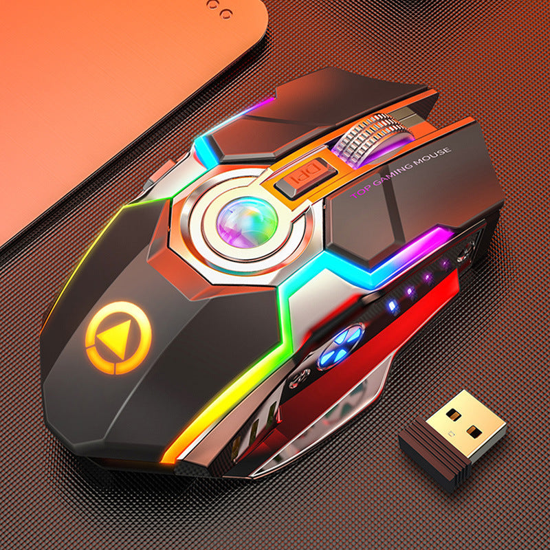 Silver Carving A5 Wireless RGB Gaming Mouse Rechargeable Silent