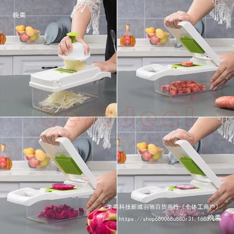 Green white Premium Multi-Functional Vegetable and Food Chopper