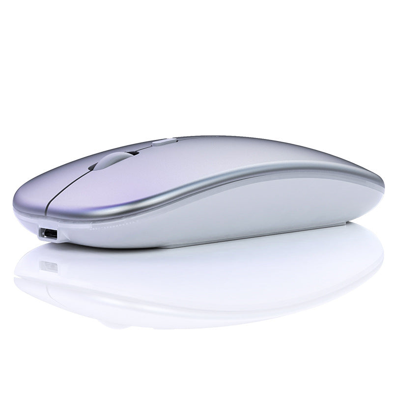 Silver Carving A2 Wireless Bluetooth Silent Rechargeable Mouse RGB in Gray