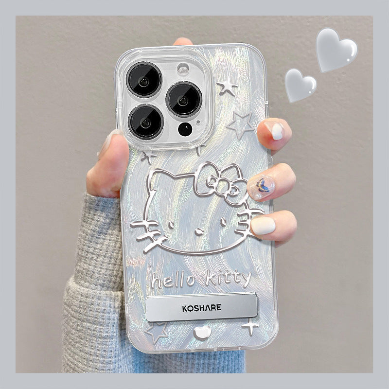 Cute Cat Phone Case with Invisible Stand for Huawei, Vivo & OPPO