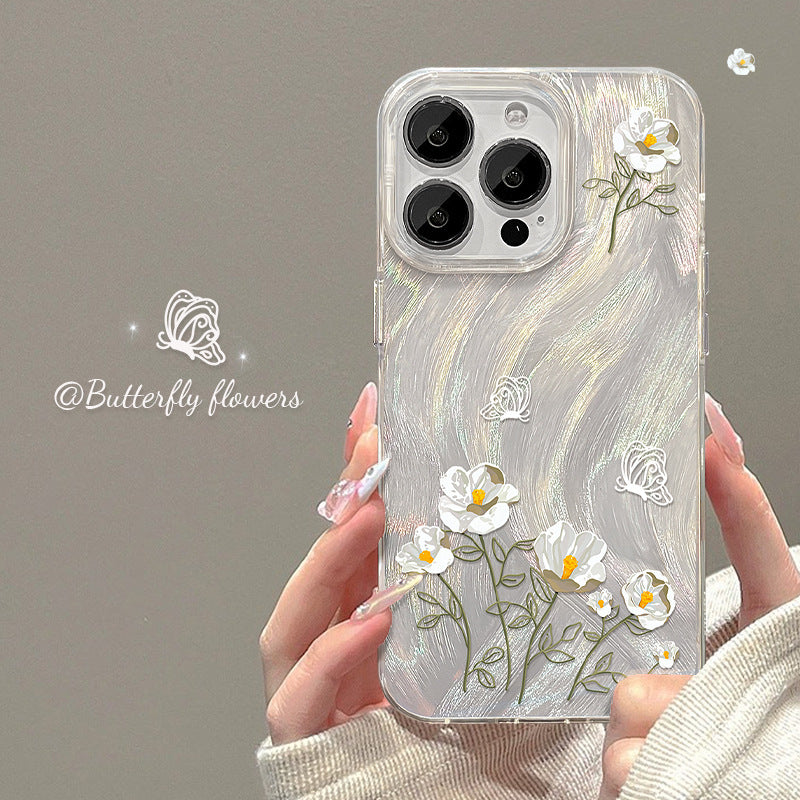 Floral Laser Stand Phone Case for Huawei, Vivo, OPPO & Xiaomi