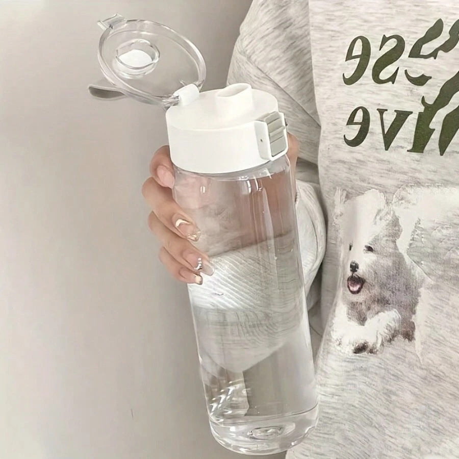 White Premium Unprinted Large-Capacity Transparent Sports Water Bottle 800ML