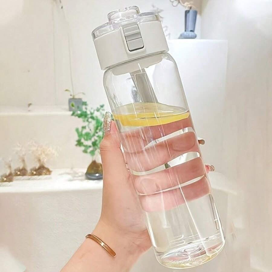 Premium Unprinted Large-Capacity Transparent Sports Water Bottle