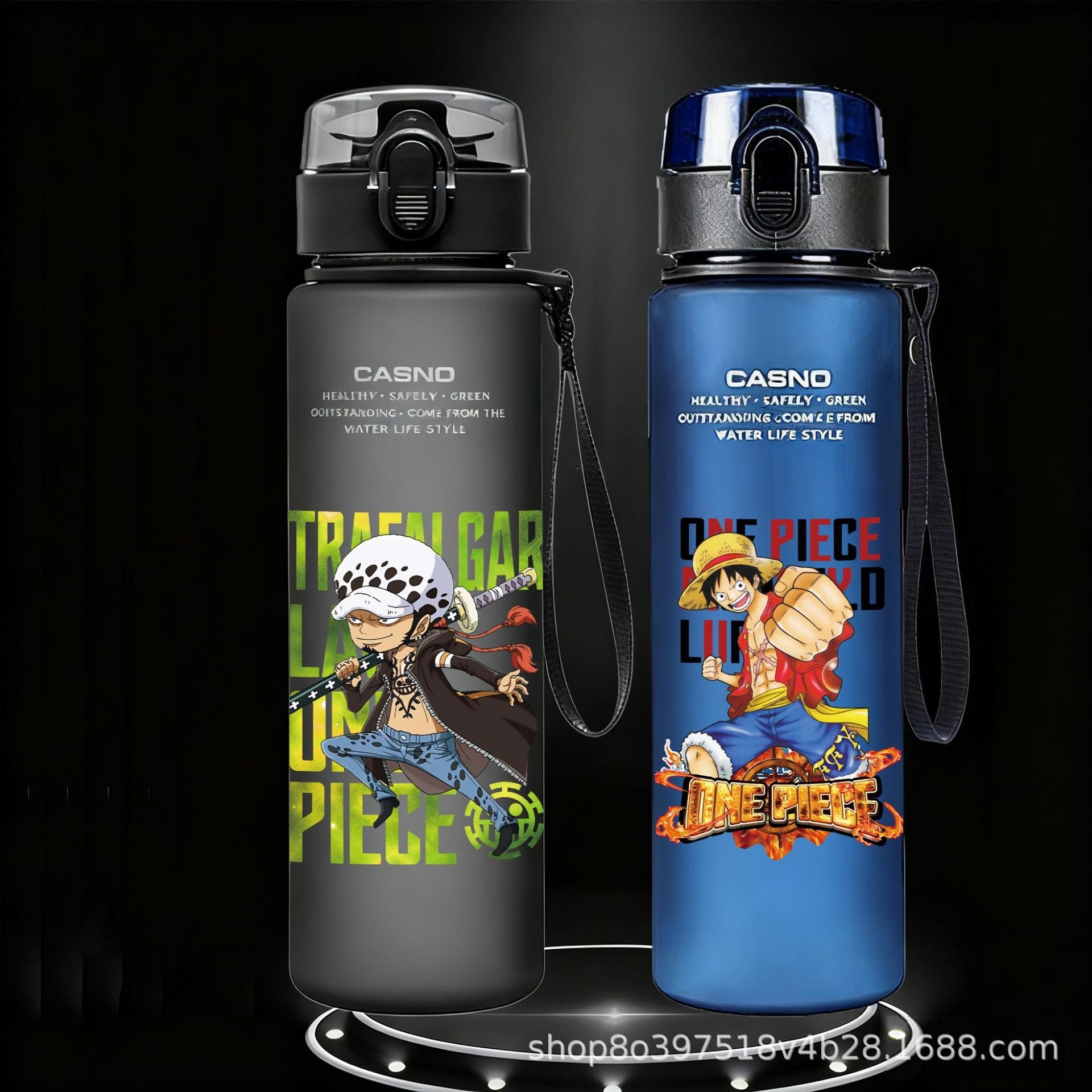 Blue-1688a pirates Premium "Pirate 01" Anime Frosted Large-Capacity Space Cup 560ml