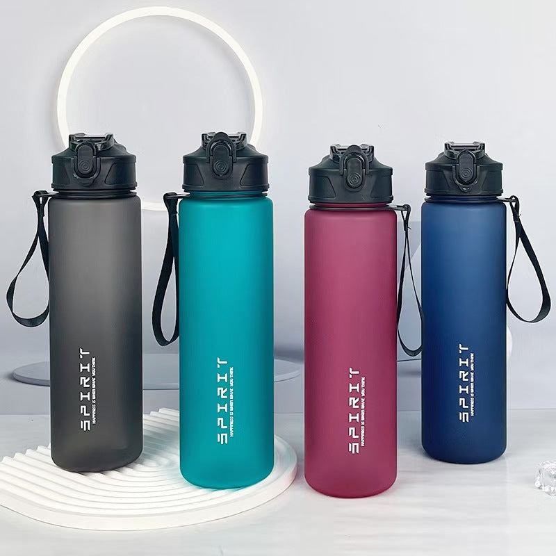 Frosted pure Premium Cross-Border 750ml Gradient Frosted Sports Space Cup with Straw 701-800ml