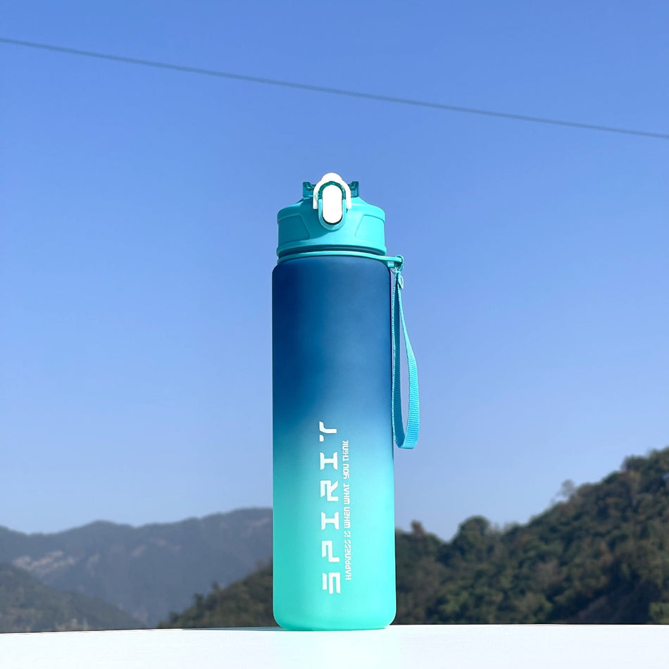 Premium Cross-Border 800ml Gradient Frosted Sports Space Cup with