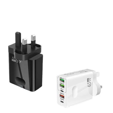 65W GaN Fast Charging Adapter Multi-Port Universal Travel Charger