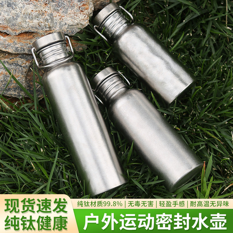 Premium Pure Titanium Outdoor Sports Kettle and Camping Water