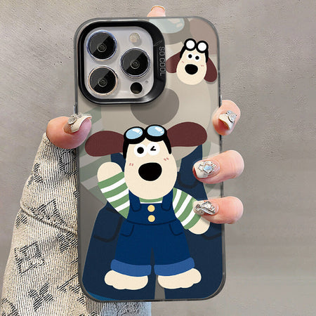 Black cute handdog frosted phone case for huawei nova & more