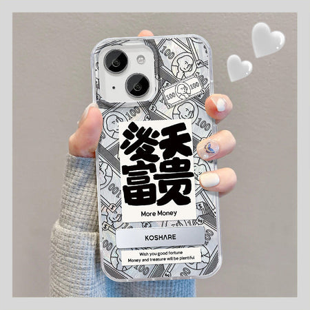 Silver fortune-inspired phone case with invisible stand for huawei