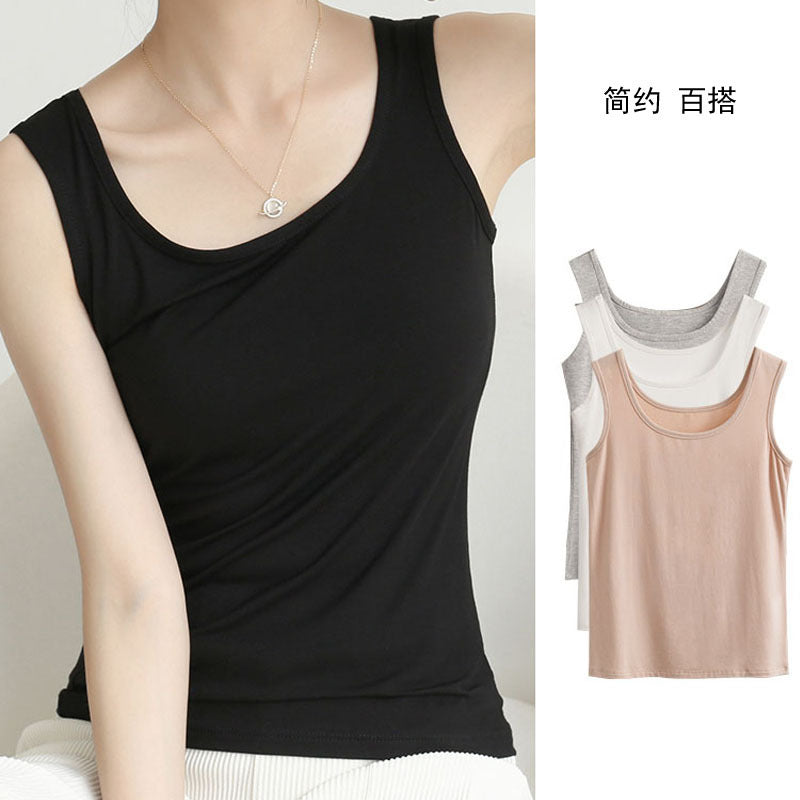 Women's Cropped Camisole Vest Slim Fit Layering Top
