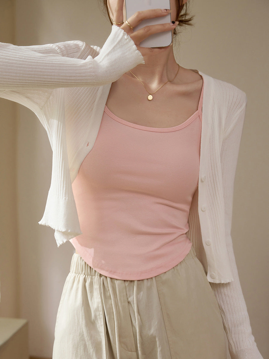Women's Pure Cotton Camisole Sleeveless Summer Top