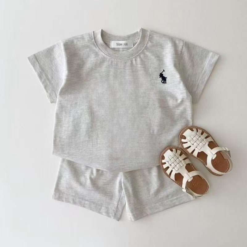Kids Summer Short Sleeve T-Shirt and Shorts Set