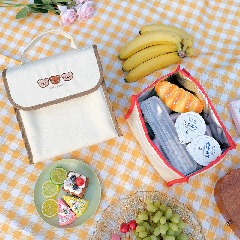 7014 three Premium Insulated Instagram-Style High-Value Large-Capacity Portable Lunch Box Bag