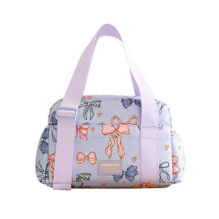 Blue bow Premium Large-Capacity Bow Insulated Lunch Bag & Satchel Meal Tote for Office Workers