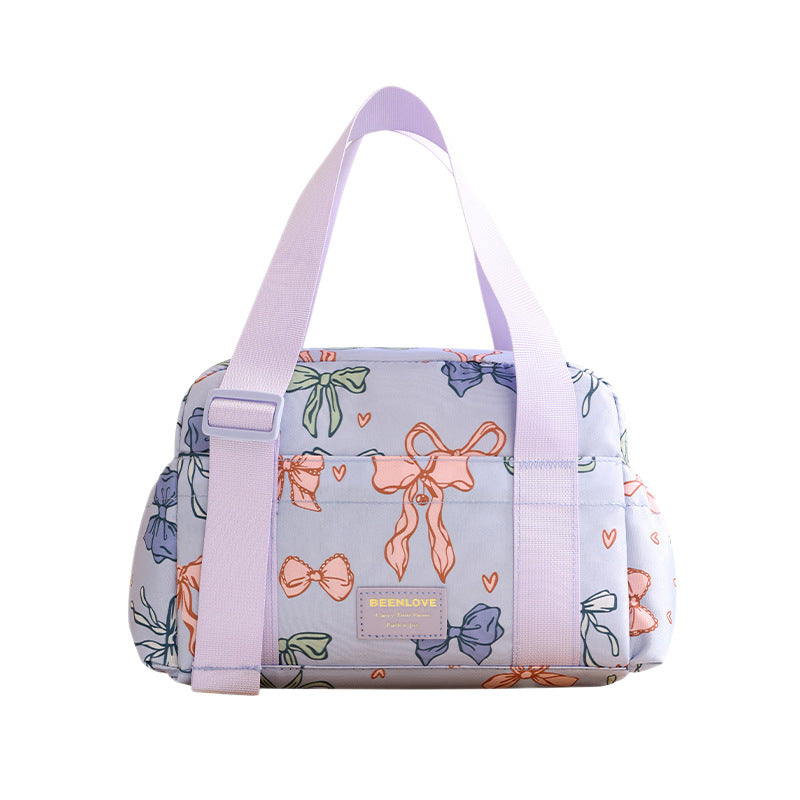 Blue bow Premium Large-Capacity Bow Insulated Lunch Bag & Satchel Meal Tote for Office Workers