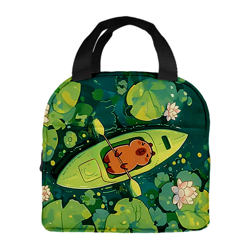 Premium Capybara Large-Capacity Insulated Aluminum Foil Lunch Box