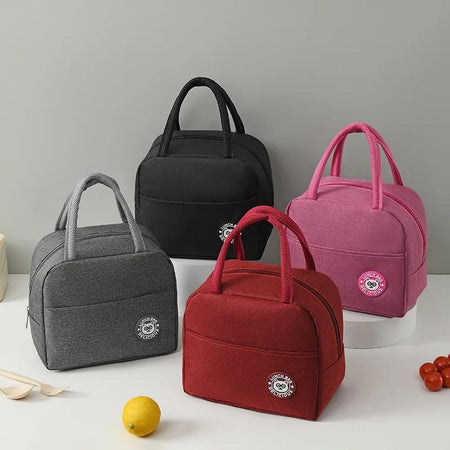 Black Premium Insulated Lunch Box & Kids Portable Meal Bag for Boys and Girls