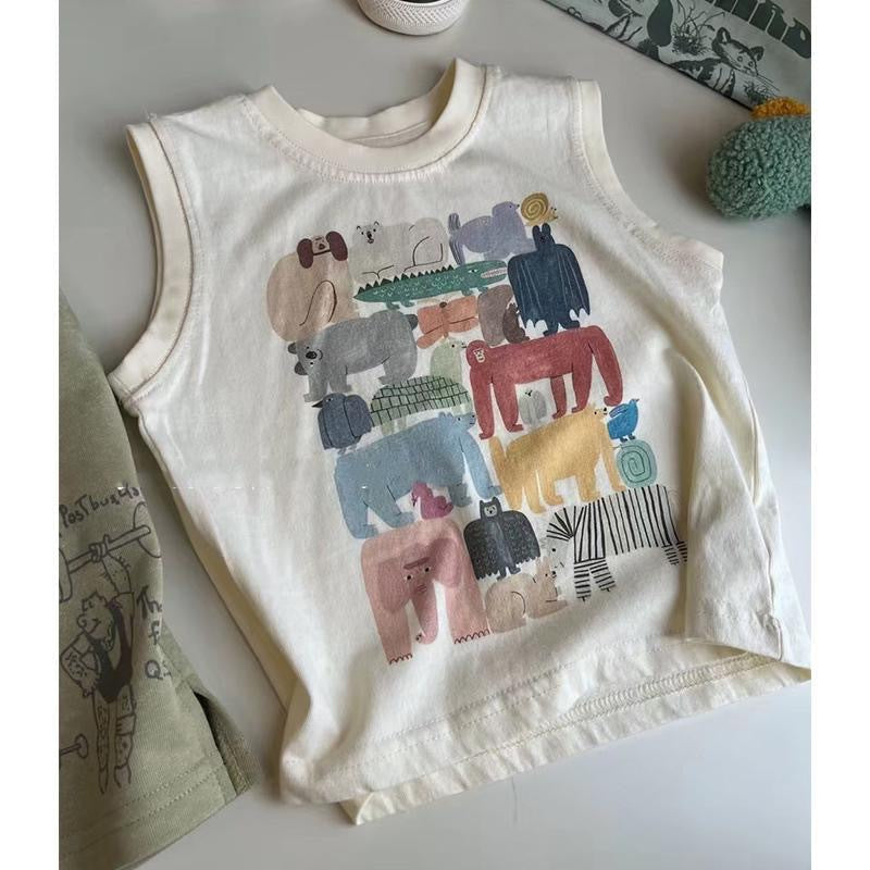 Kids Cotton Vest and Shorts Summer Set Casual Fit