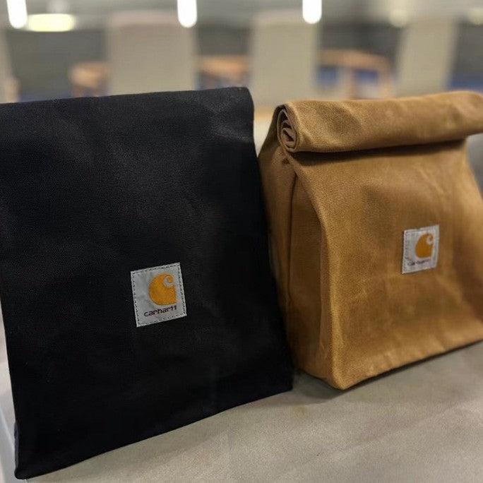 Meal bag: Premium Carhartt-Style Canvas Portable Storage Bag & Heavy-Duty Insulated Lunch Bag
