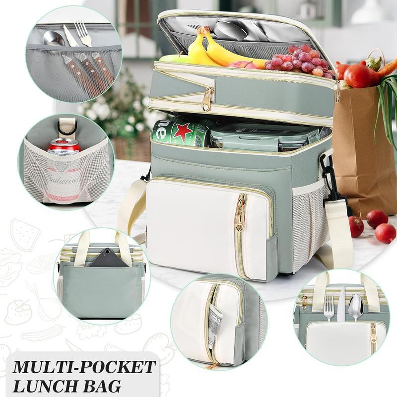 Premium Large Insulated Lunch Box Bag & Portable Meal Tote for
