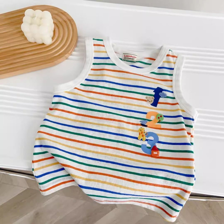 Kids Cute Vest and Shorts Summer Two-Piece Set