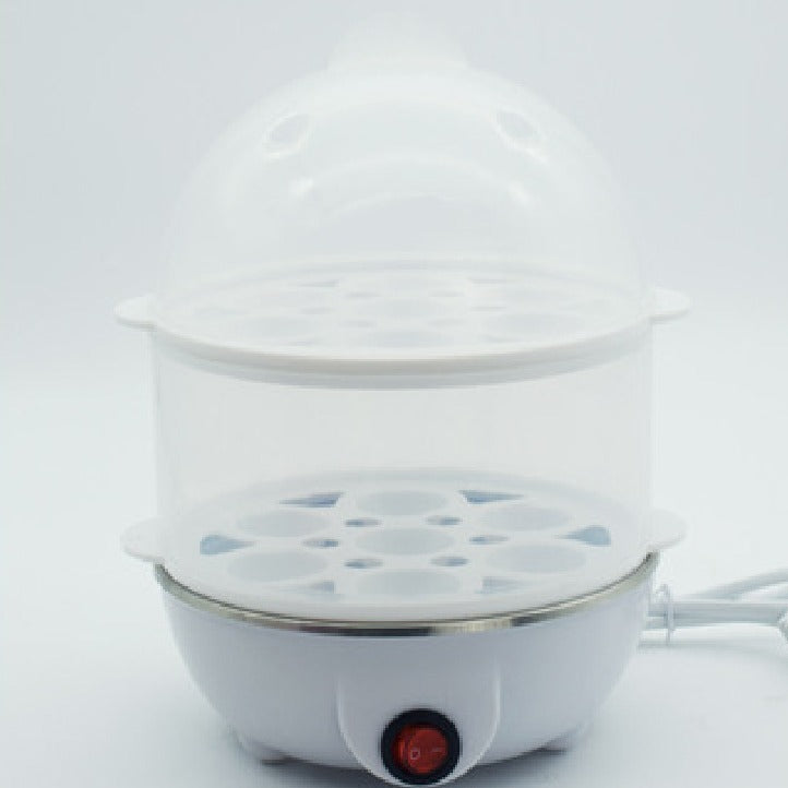 White single Premium  Small Egg Cooker & Standard Egg Steamer