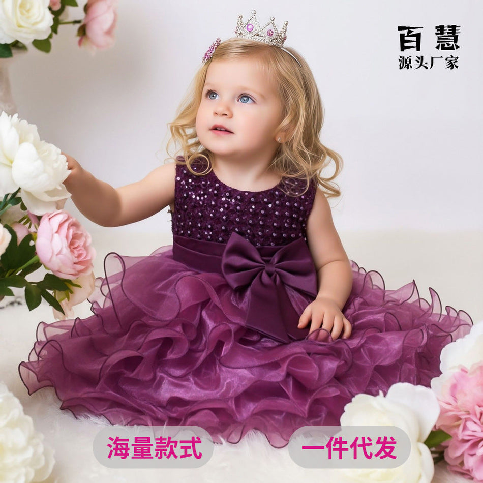 Baby Girl First Birthday Princess Tutu Party Dress