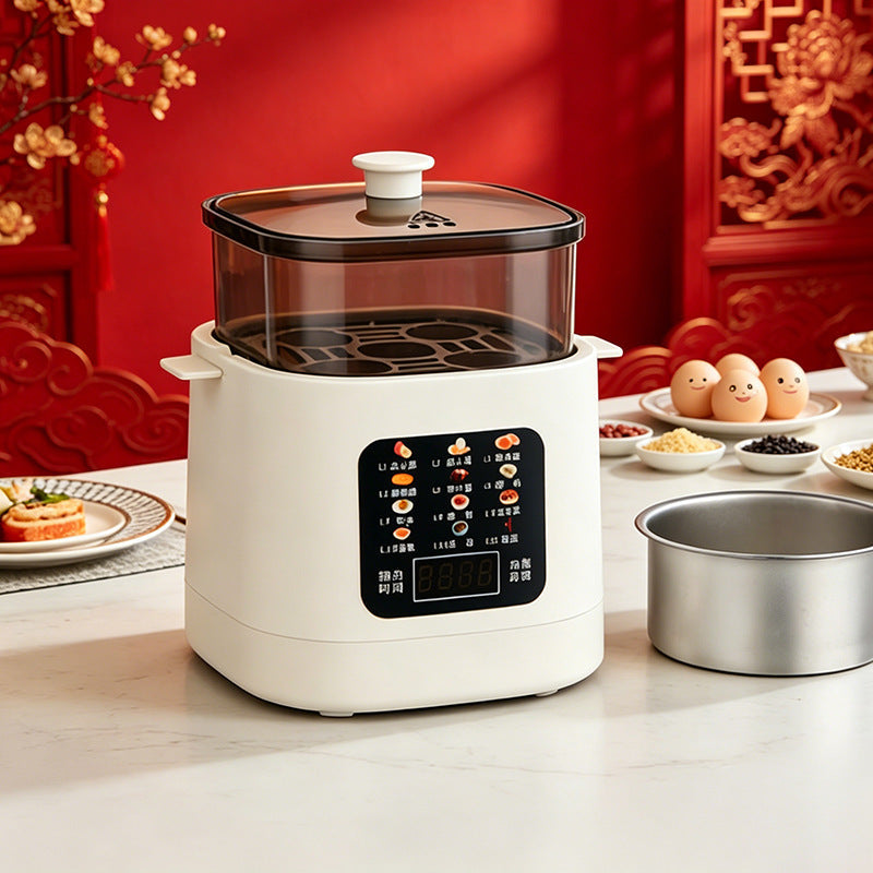 Jj-zdq01 upgraded Premium Cross-Border Smart Electric Steamer & 12-Function Automatic Power-Off Breakfast Egg Cooker