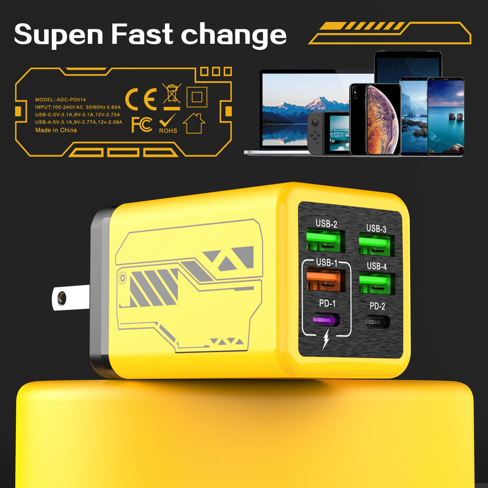 Mecha PD Smart Plug Multi-Port Universal Charging Adapter