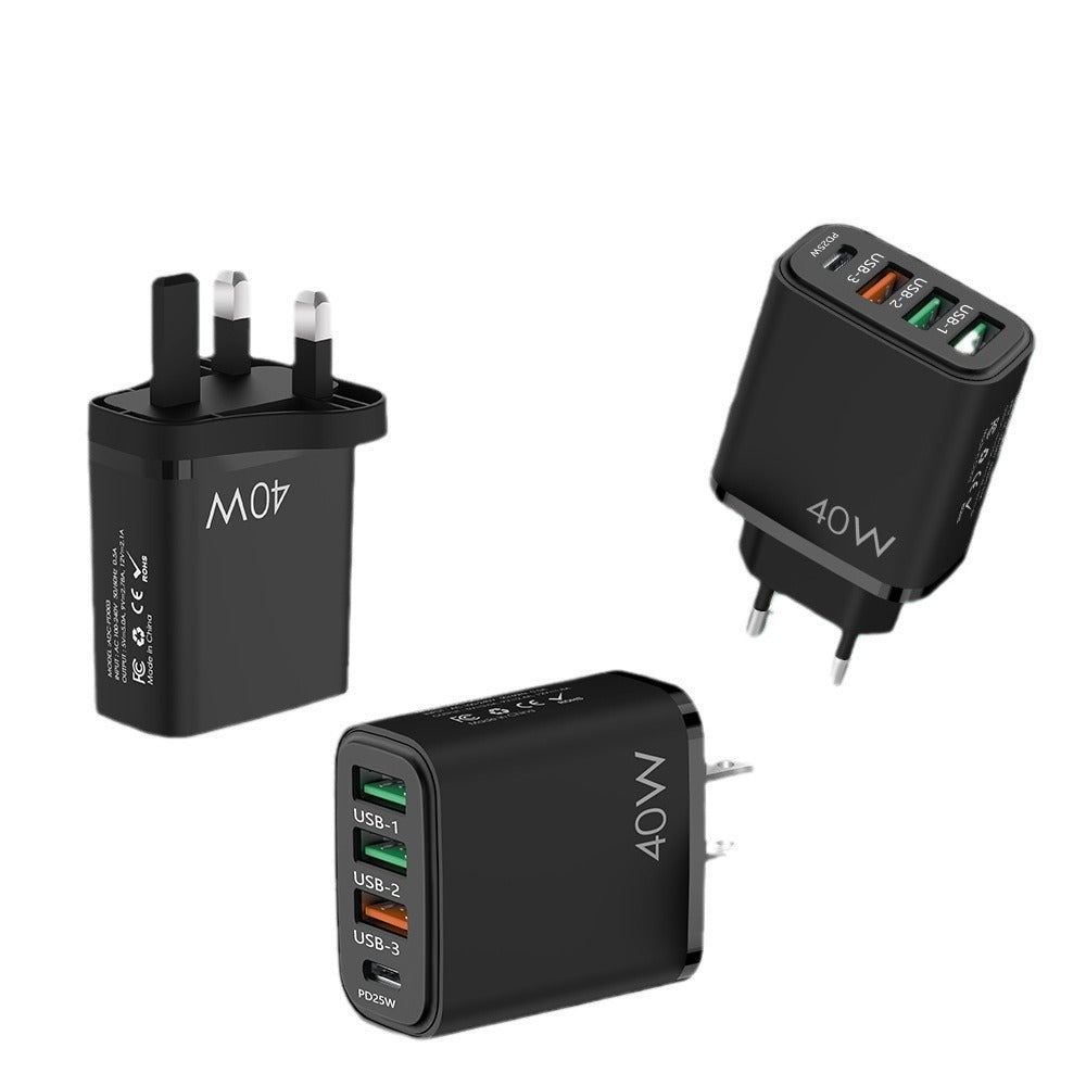 40W Multi-Port PD Fast Charging Adapter EU US UK Huawei Apple
