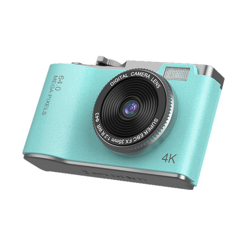 Portable Retro 4K CCD Digital Camera for Kids Photography in White