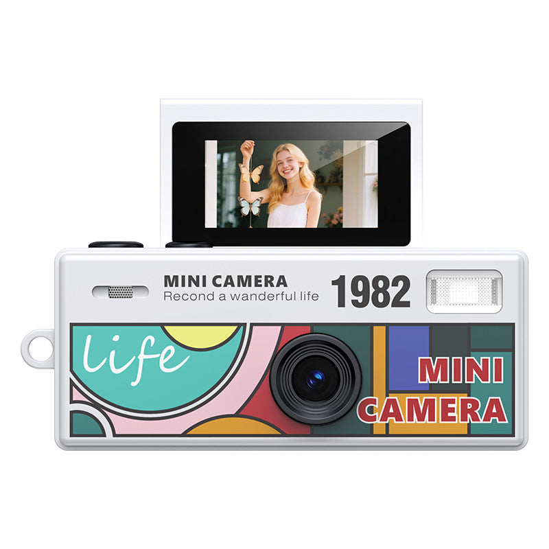 LK030 Flip Screen Mini Thumb Camera Portable Travel Recorder in White