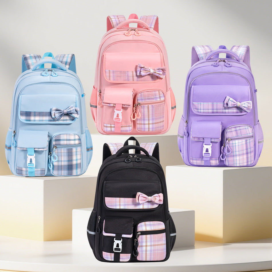 Spine-Protecting School Backpack for Grades 1–6 Lightweight