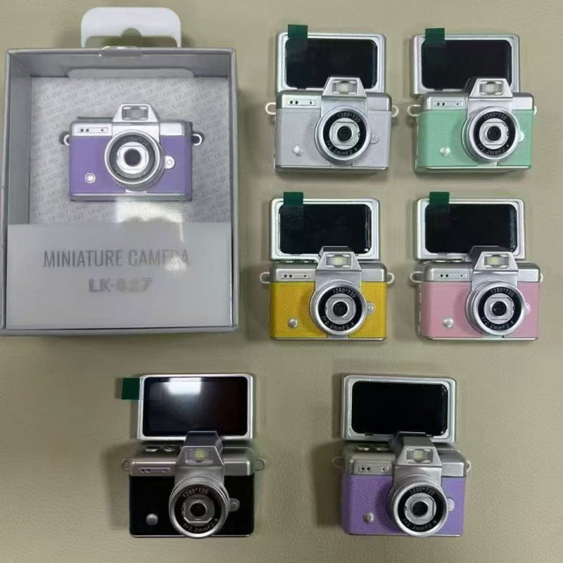 Retro Flip-Screen Thumb Mini Camera CCD Neck Portable Recorder