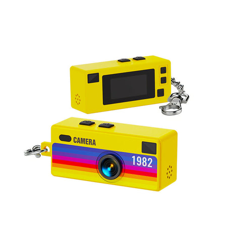 Retro Mini Thumb CCD Camera with Filters Travel Vlog Camera in Red