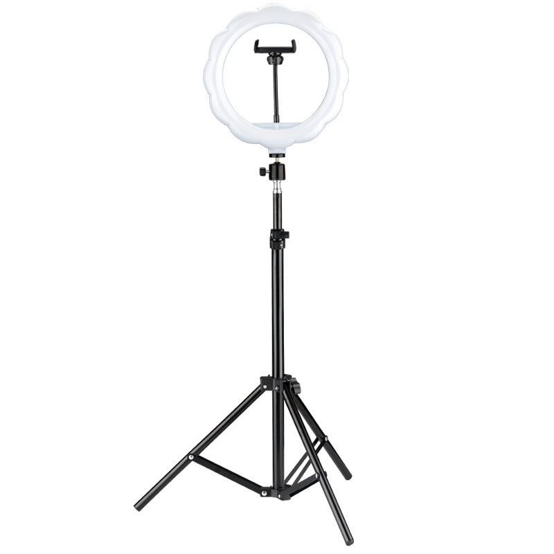 10 Inch Flower-Shaped LED Ring Light with Foldable Tripod Stand