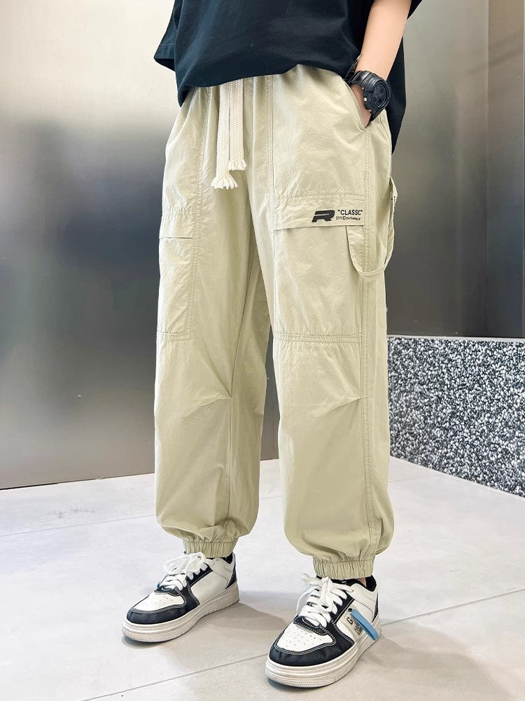 Boys Summer Cargo Pants Lightweight Mosquito Proof Casual