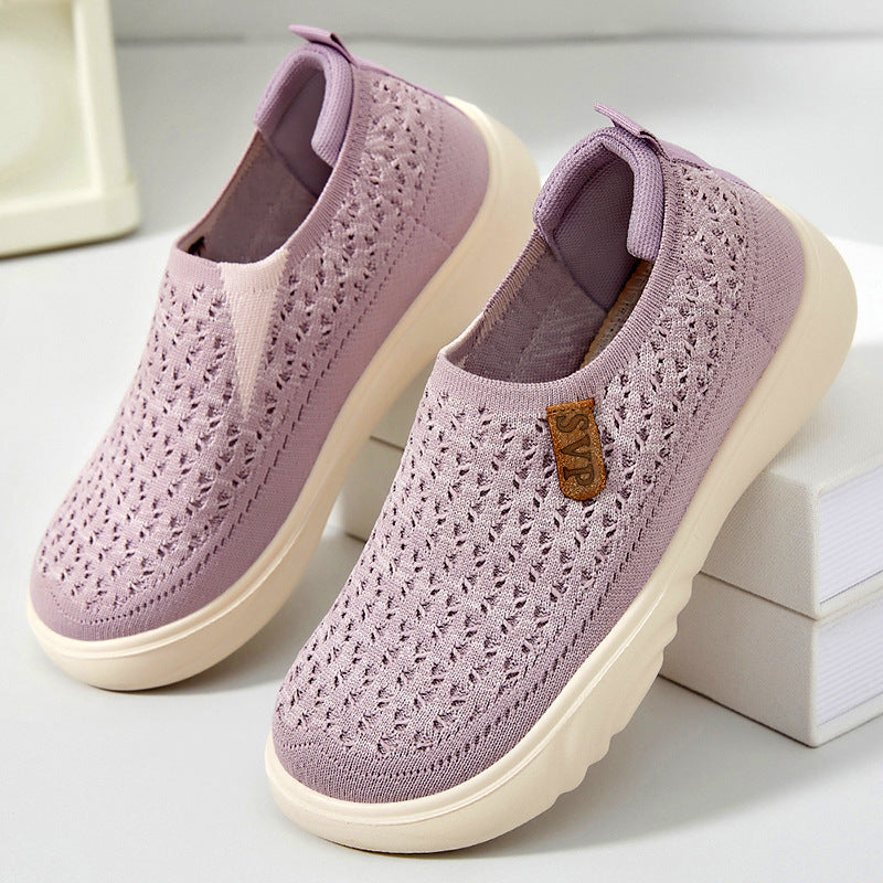 Women's Fly-Knit Breathable Casual Sneakers with Soft Sole
