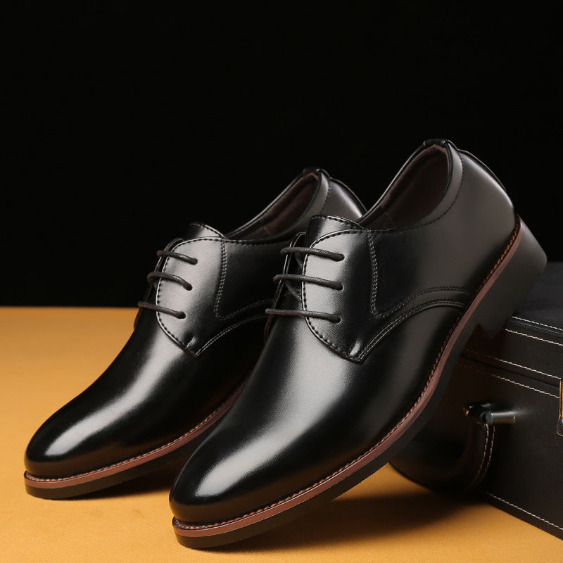 Men's Business Casual Leather Shoes Lace-Up Comfort Oxfords